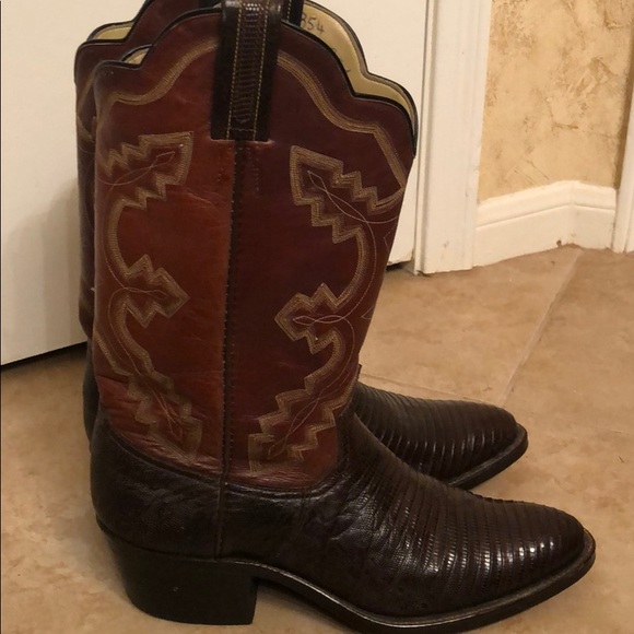 Custom made lizard cowboy western boots - Picture 4 of 8